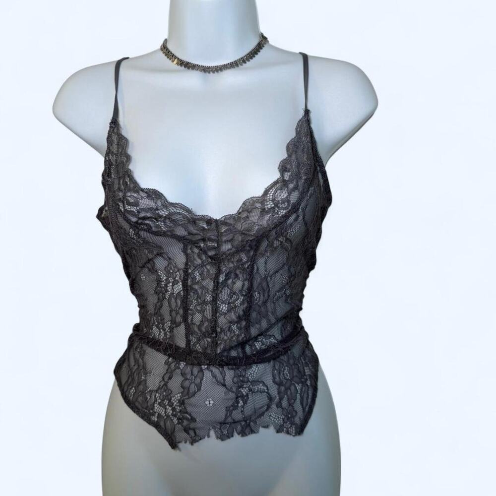 Forever 21 grey lace corset